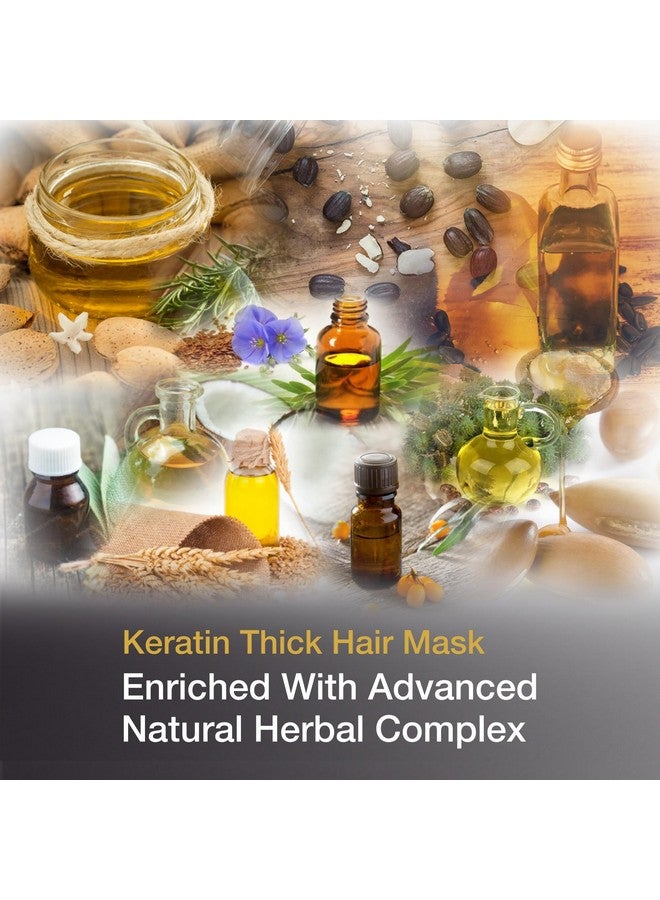 Vitamins Keratin Hair Mask Deep Conditioner Biotin Protein With Castor Oil Conditioning Repair Treatment For Thick Dry Damaged Or Color Treated Curly Wavy And Straight Coarse Hair