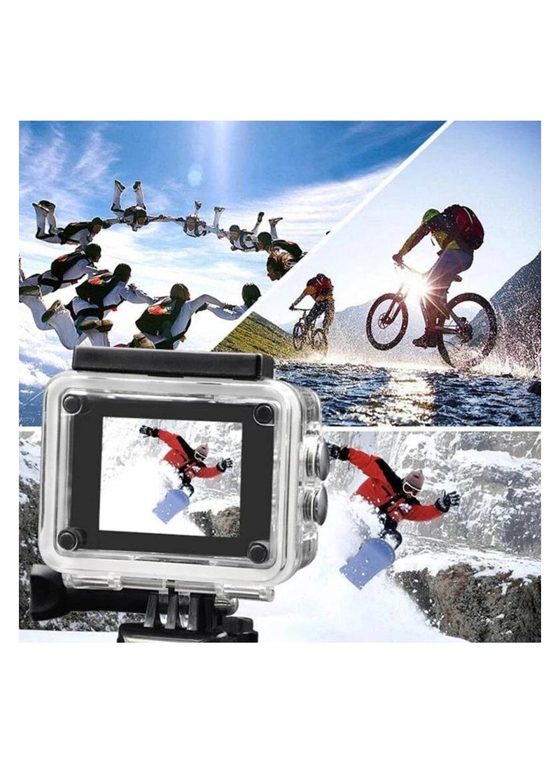 4K Action Camera 16MP Vision Sport Camera, Ultra HD WiFi Waterproof Camera, 170° HD Wide Angle Lens Underwater Cam with 2 Rechargeable Batteries and 2.0” HD Screen