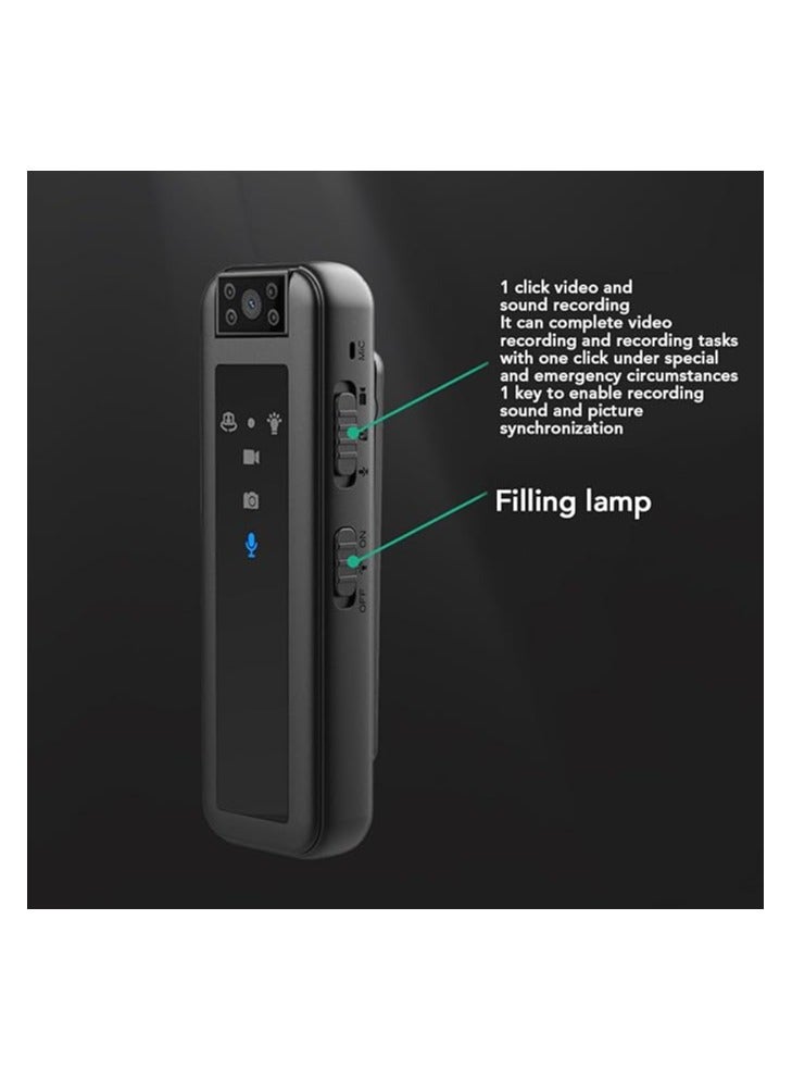 Wearable Mini Video Recorder with Night Vision – 1080P HD Recording, 180° Rotatable Lens, Portable Pocket Camera for Walking, Riding, Outdoor, and Home Use