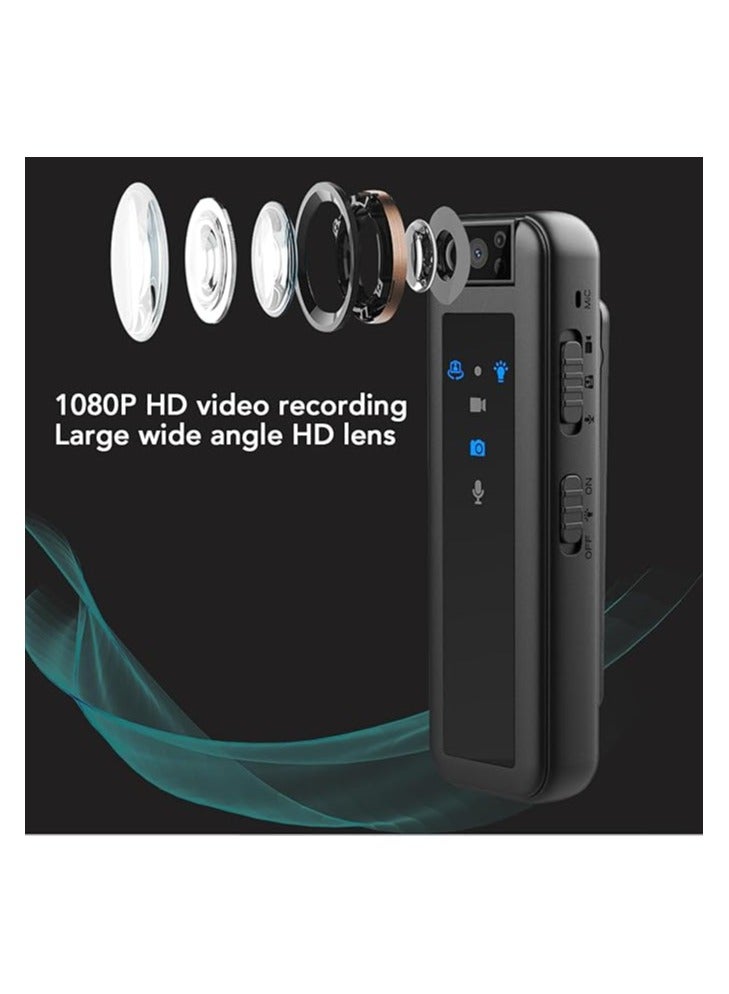 Wearable Mini Video Recorder with Night Vision – 1080P HD Recording, 180° Rotatable Lens, Portable Pocket Camera for Walking, Riding, Outdoor, and Home Use