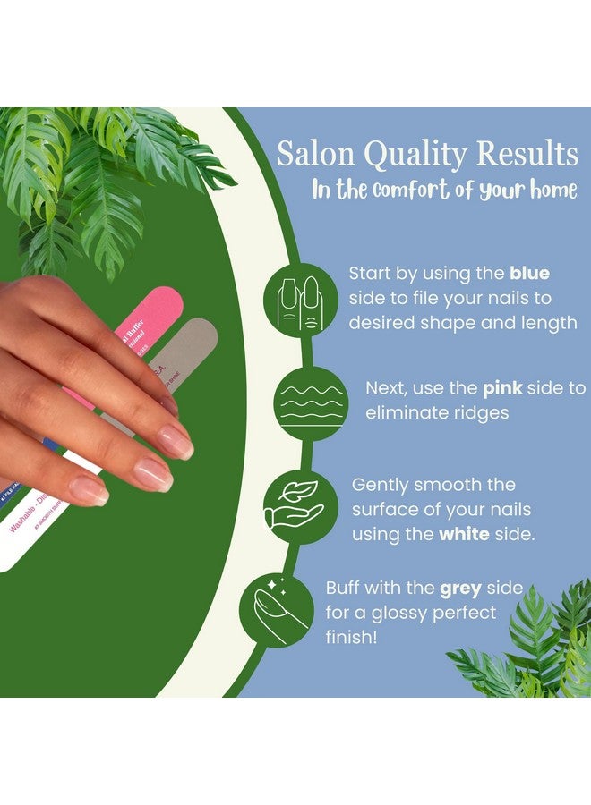 Colossal 4Way Bluepink Buffer Professional Nail File & Buffer For Shaping Smoothing And Polishing Nails Compact And Portable Nail Care Accessory (707330)