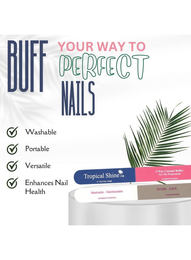 Colossal 4Way Bluepink Buffer Professional Nail File & Buffer For Shaping Smoothing And Polishing Nails Compact And Portable Nail Care Accessory (707330)