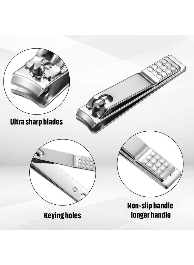12 Pieces Nail Clipper Set Stainless Steel Nail Cutter Fingernails And Toenail Clipper Cutter For Women Men (Silver)