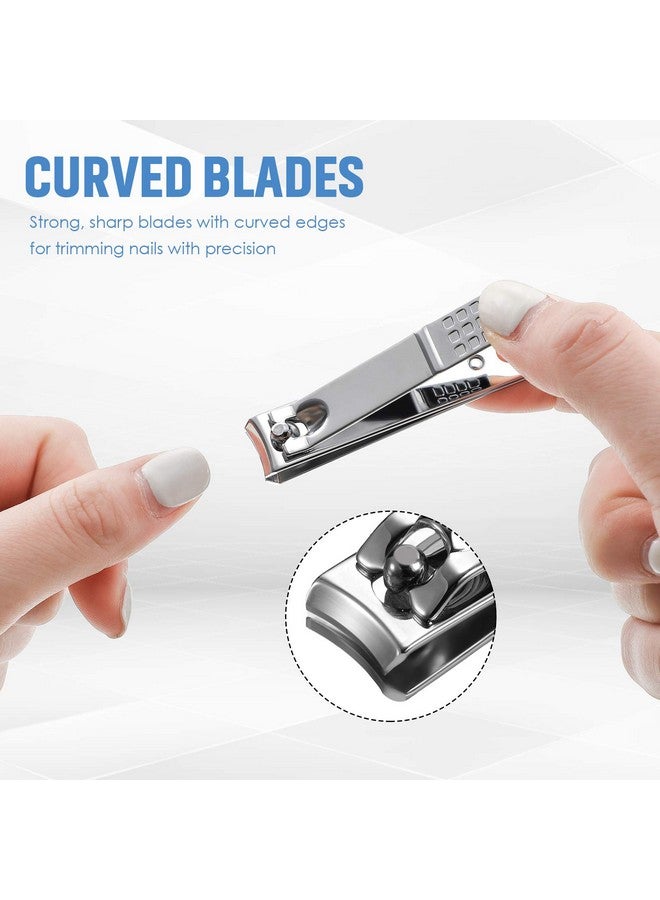 12 Pieces Nail Clipper Set Stainless Steel Nail Cutter Fingernails And Toenail Clipper Cutter For Women Men (Silver)