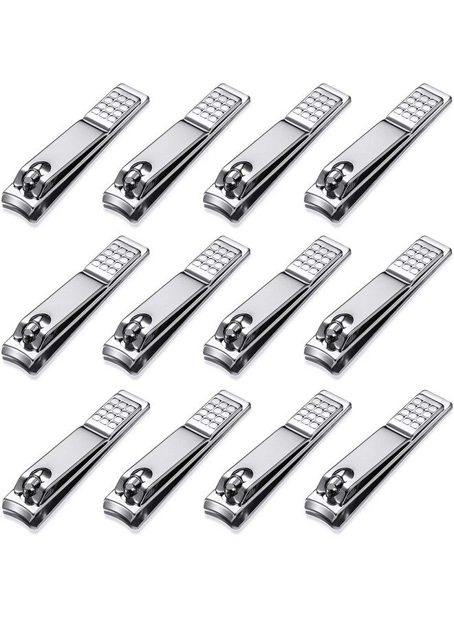 12 Pieces Nail Clipper Set Stainless Steel Nail Cutter Fingernails And Toenail Clipper Cutter For Women Men (Silver)