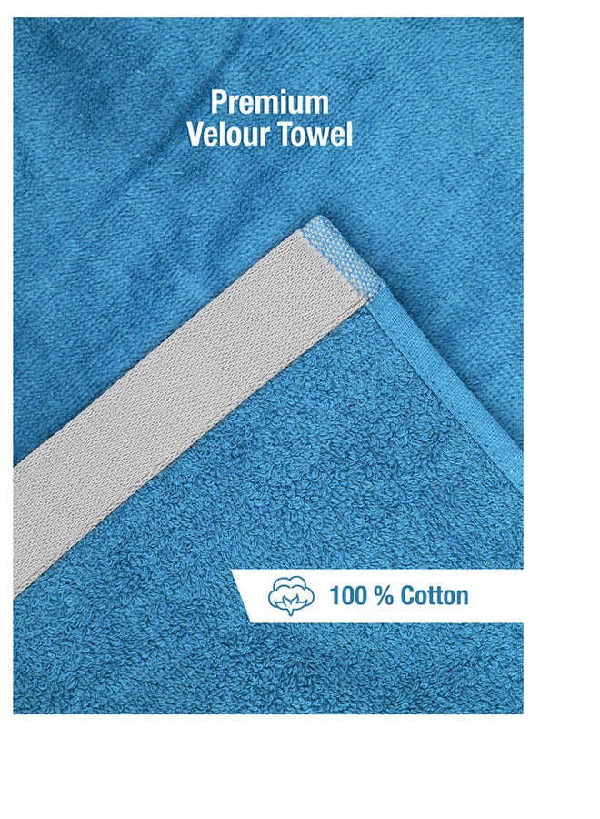 2 Piece Oversized Velour Luxury Beach Towel -Fluffy Velour Cotton 90 x 165 Cm-  450 GSM 100 % Cotton