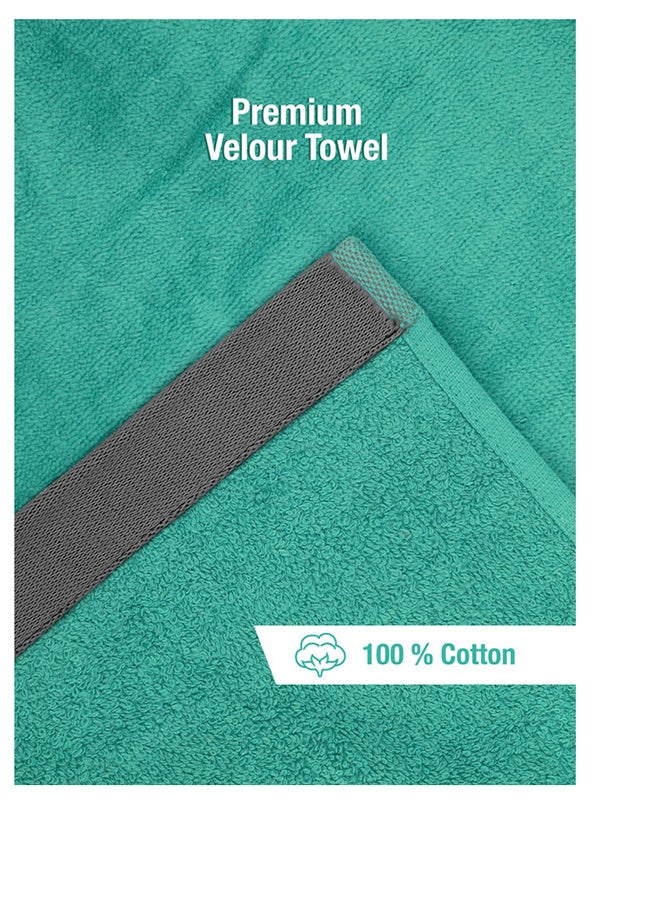2 Piece Oversized Velour Luxury Beach Towel -Fluffy Velour Cotton 90 x 165 Cm-  450 GSM 100 % Cotton
