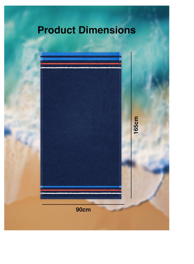 2 Piece Bath Towel 450 GSM 100% Cotton Terry 90x165 cm -Soft Feel Super Absorbent Quick Dry