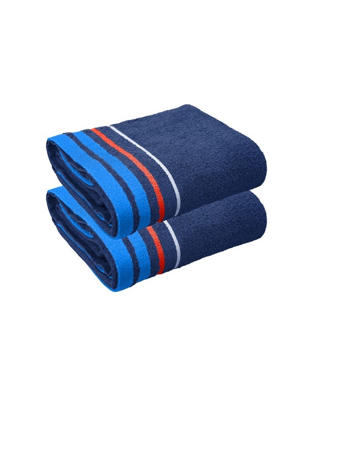 2 Piece Bath Towel 450 GSM 100% Cotton Terry 90x165 cm -Soft Feel Super Absorbent Quick Dry