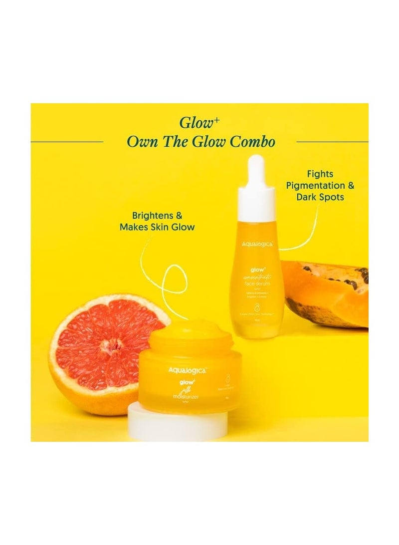 Aqualogica Own The Glow Duo Face Serum (30ml) | Gel Moisturizer (50g)