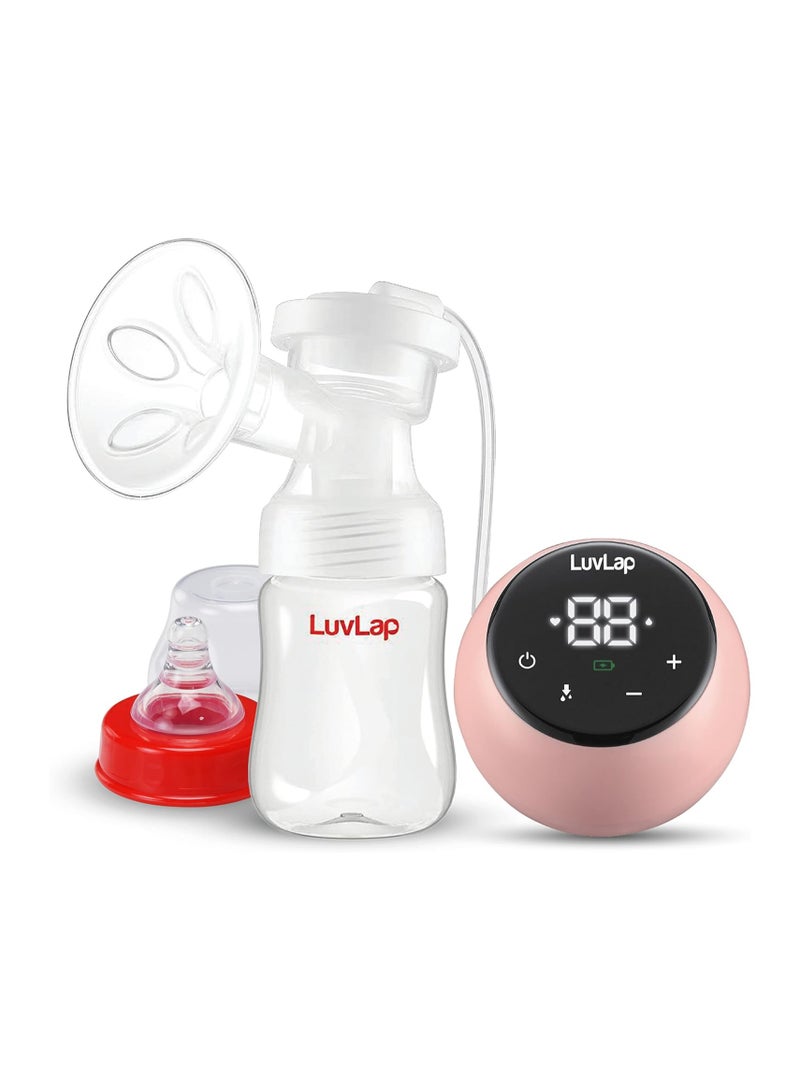 Luvlap Adore Electric Breast Pump with 2 Phase Pumping, Rechargeable Battery, 2pcs Breast pads free, Soft & Gentle, BPA Free