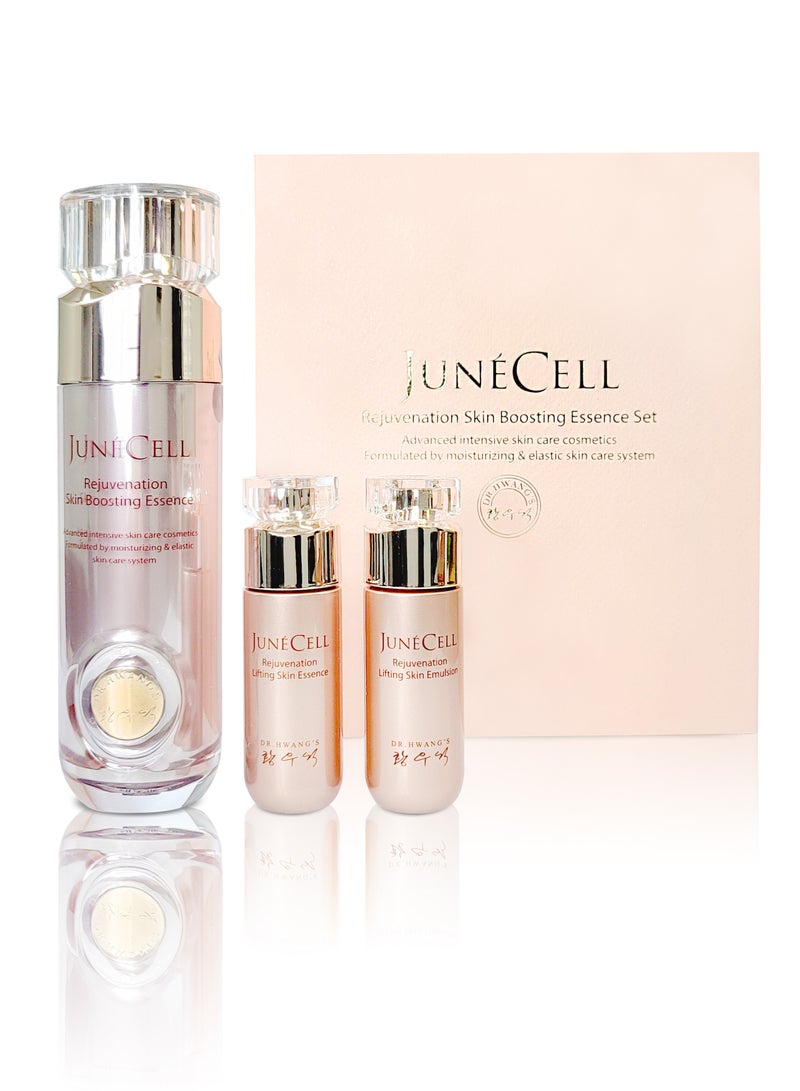 Junecell Rejuvenation Skin Boosting Essence set | Silky total anti-aging rejuvenating essence | Korean skincare | Squalane | Niacinamide | Caviar extract | Soothing complex