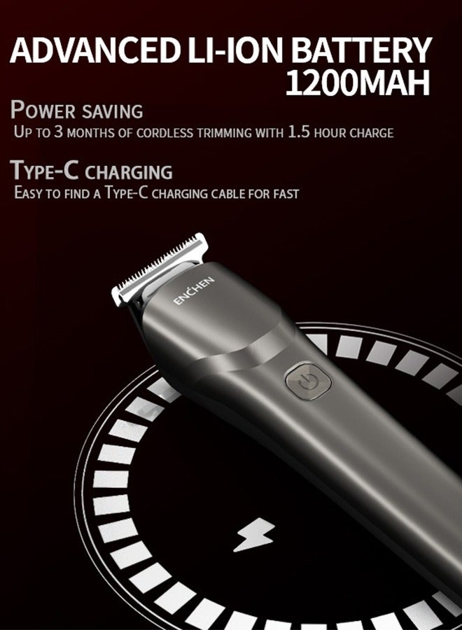 Hair Cutting Tool, Professional Hair Clipper Hair Clipper Rechargeable Electric T-Shaped Contour Finishing Cutter Hair Clipper Cordless Electric Clipper