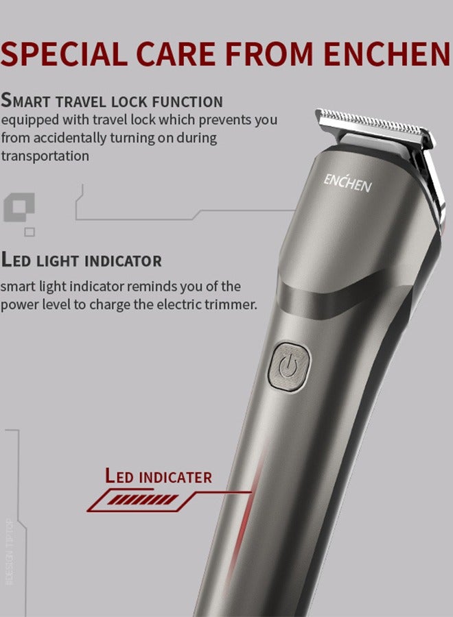 Hair Cutting Tool, Professional Hair Clipper Hair Clipper Rechargeable Electric T-Shaped Contour Finishing Cutter Hair Clipper Cordless Electric Clipper