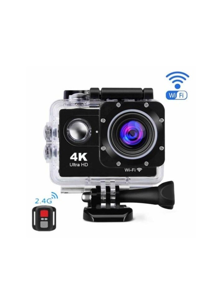 Ultra HD Action Camera 4K 30fps, 30m/98ft Waterproof, 170° Wide Angle Underwater Camera with WiFi, 2