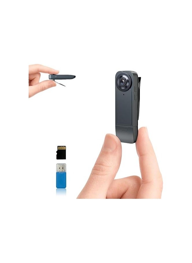 Mini Body Camera 1080P Full HD – Portable Pocket Body Cam with Back Clip, Video & Audio Recording, Motion Activated – Ideal for Cycling, Body Wear, and Security