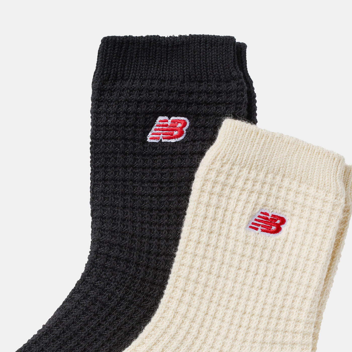 Waffle Knit Ankle Socks (2 Pairs)