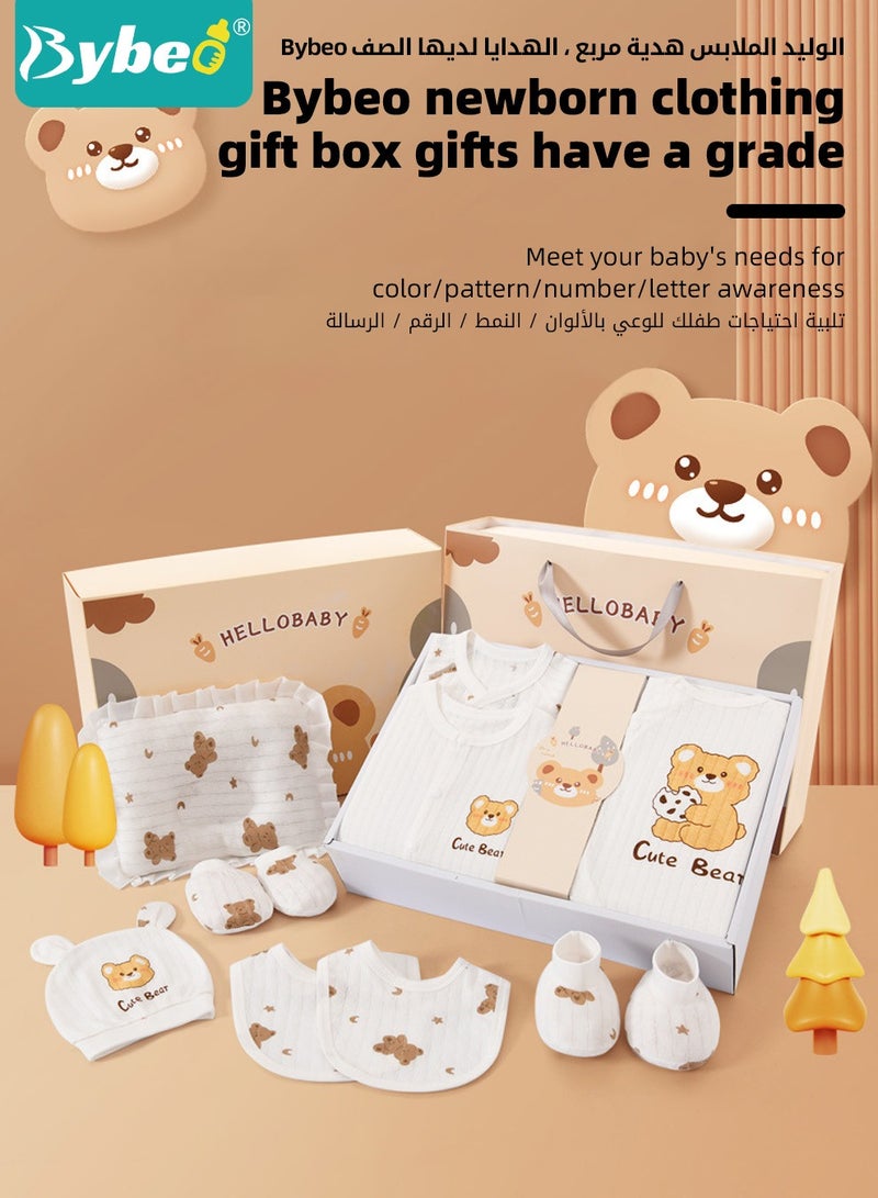 25PCS Newborn Baby Gifts Set, Newborn Layette Gift Set, Baby Clothes Accessories Set for Boys and Girls, Premium Cotton, Perfect Gift Box for Spring Summer Autumn Winter Four Seasons