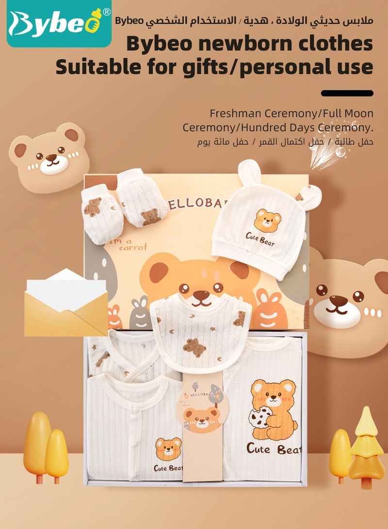 25PCS Newborn Baby Gifts Set, Newborn Layette Gift Set, Baby Clothes Accessories Set for Boys and Girls, Premium Cotton, Perfect Gift Box for Spring Summer Autumn Winter Four Seasons