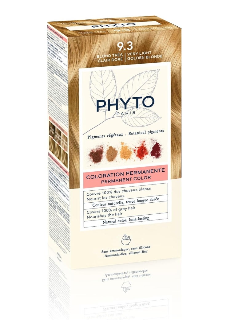 Phytocolor Permanent Hair Color 9.3 Very Light Golden Blonde