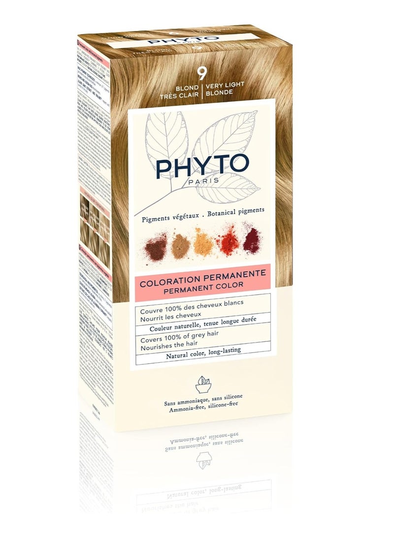 Phytocolor Permanent Hair Color - 9 Very Light Blonde