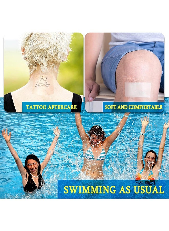 20 Pcs Transparent Waterproof Patch, Stretch Adhesive Bandages, Tattoo Protective Transparent Film