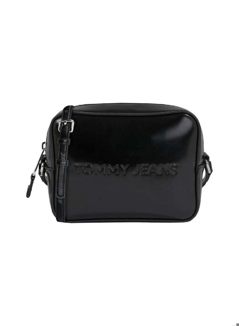 Women's Essential Crossover Camera Bag - Faux Leather, Black