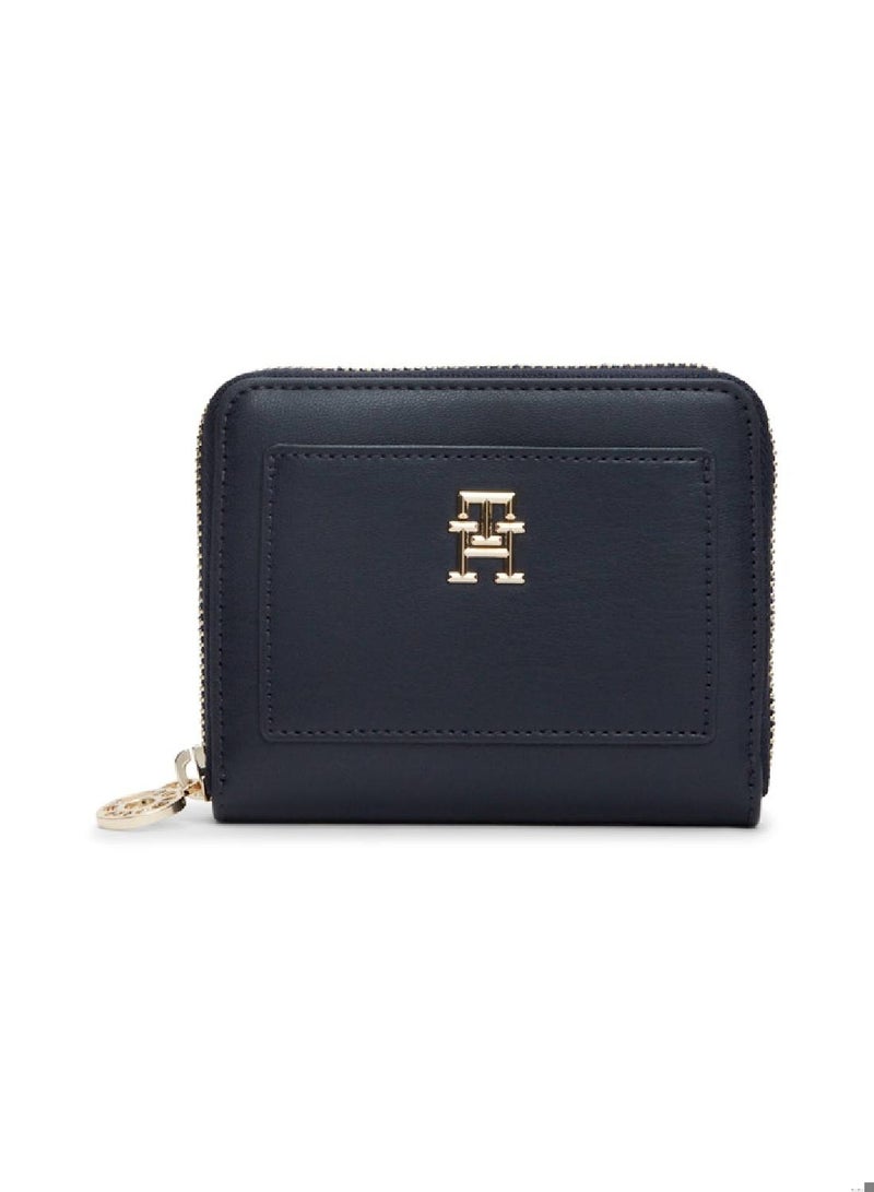 Women's Th Monogram Medium Zip-Around Wallet - Faux Leather, Blue