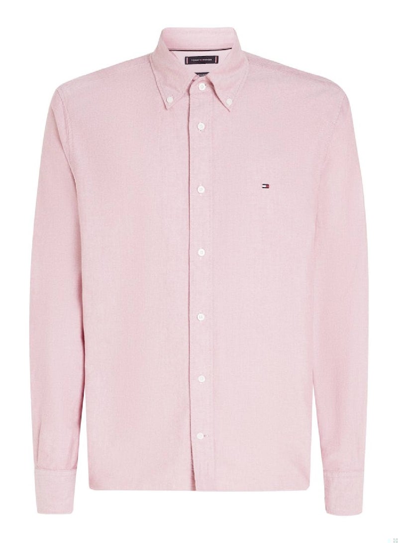 Men's Heritage Regular Fit Oxford Shirt -  Pure Oxford cotton, Pink