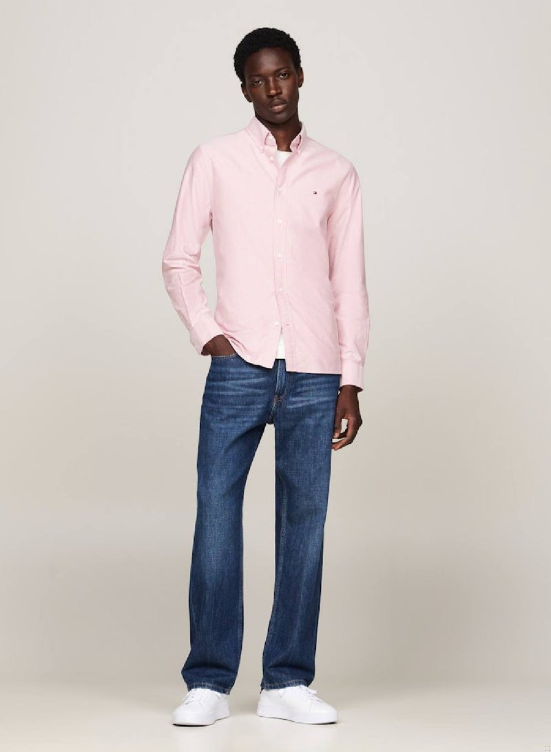 Men's Heritage Regular Fit Oxford Shirt -  Pure Oxford cotton, Pink