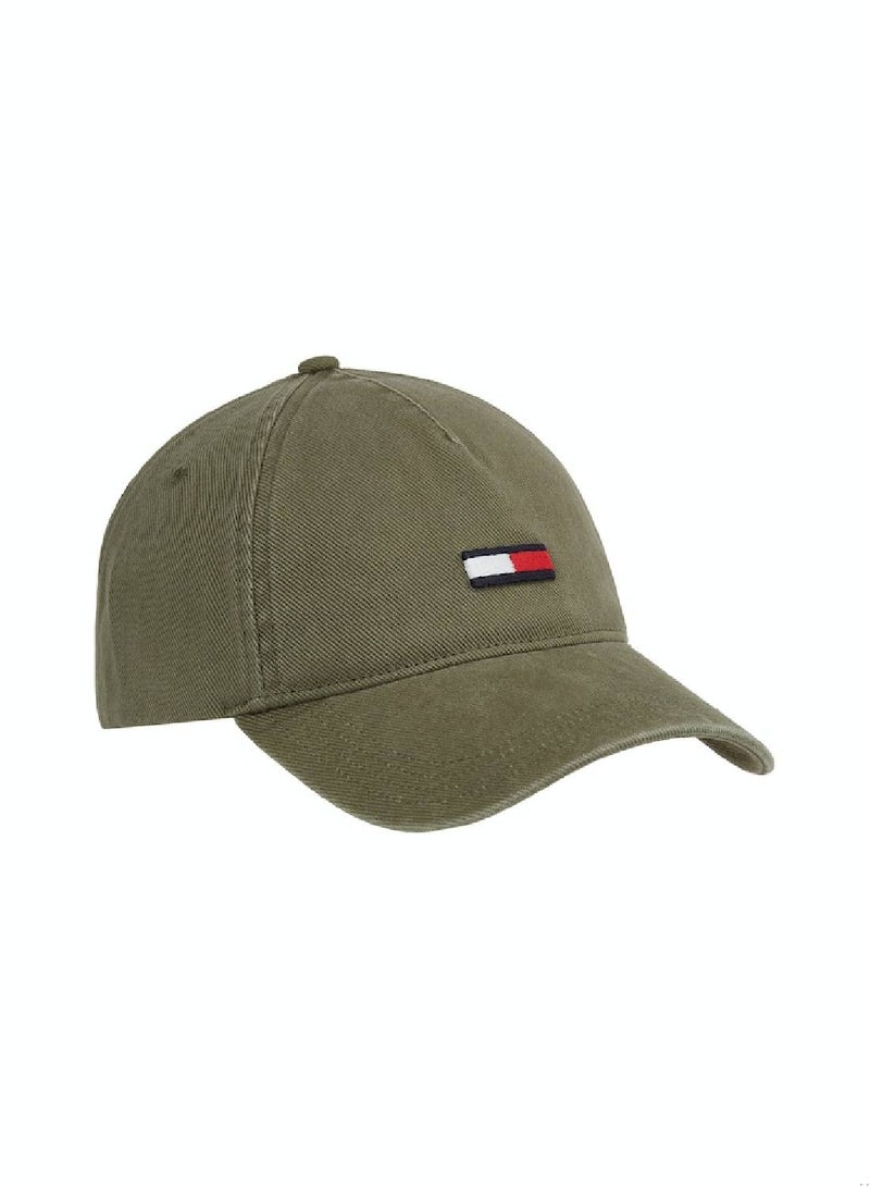 Men's Elongated Flag Cap - Cotton, Green