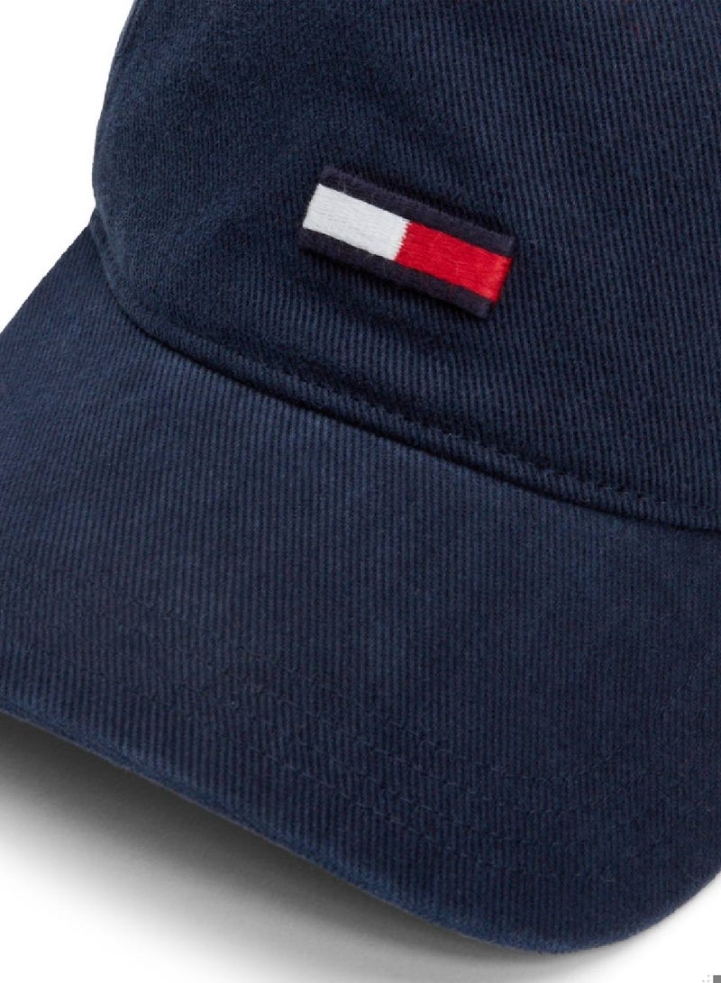 Men's Elongated Flag Cap - Cotton, Blue