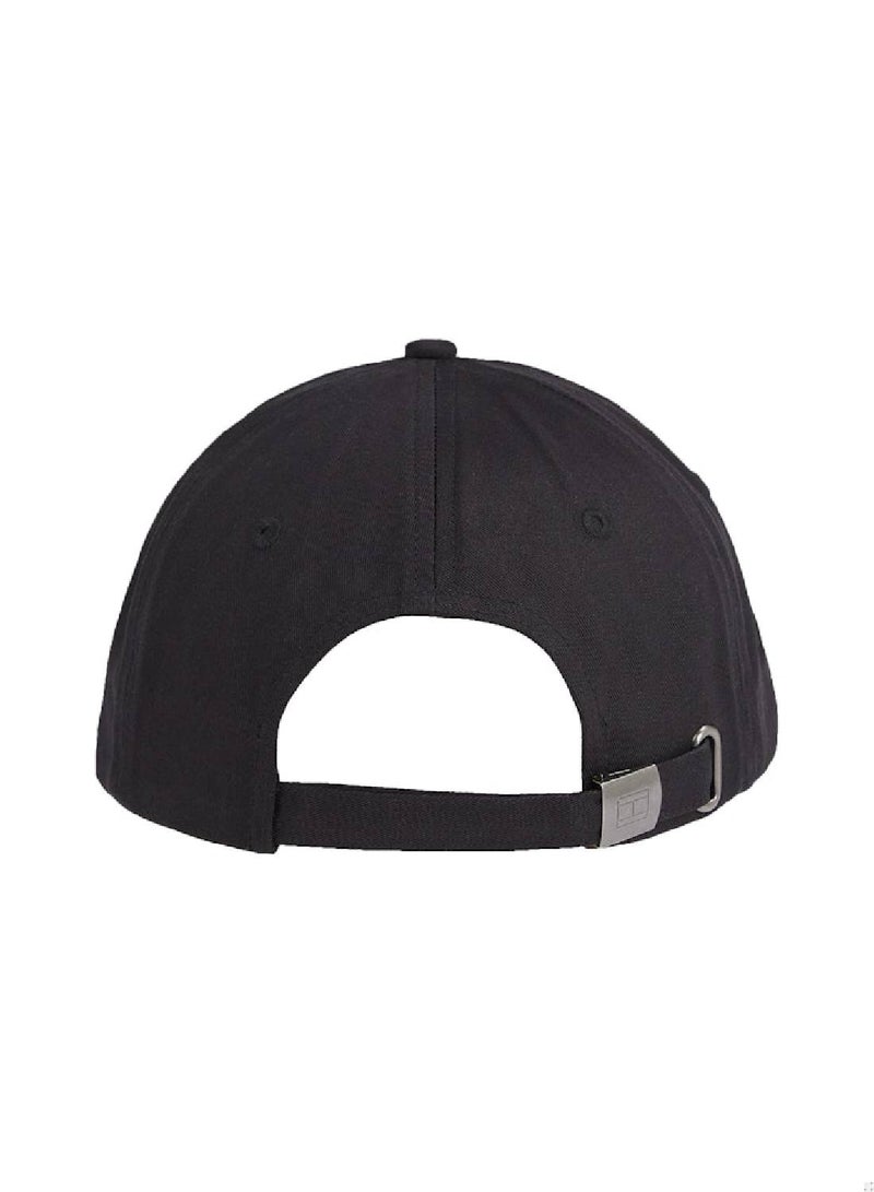 Men's Logo Embroidery Six-Panel Baseball Cap -  Pure organic cotton, Black