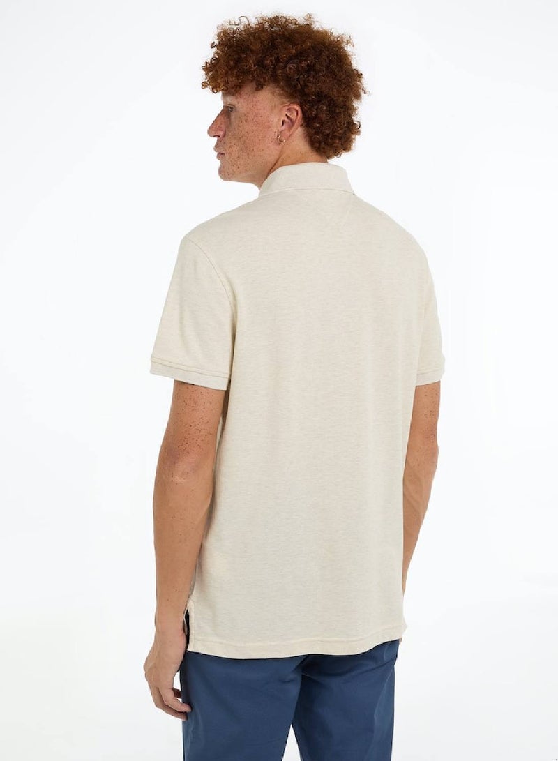 Men's 1985 Collection Slim Fit Polo - Stretch organic cotton pique, Beige