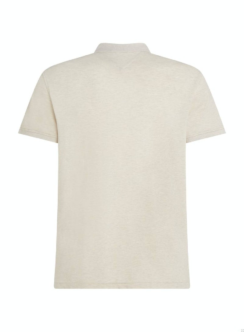 Men's 1985 Collection Slim Fit Polo - Stretch organic cotton pique, Beige