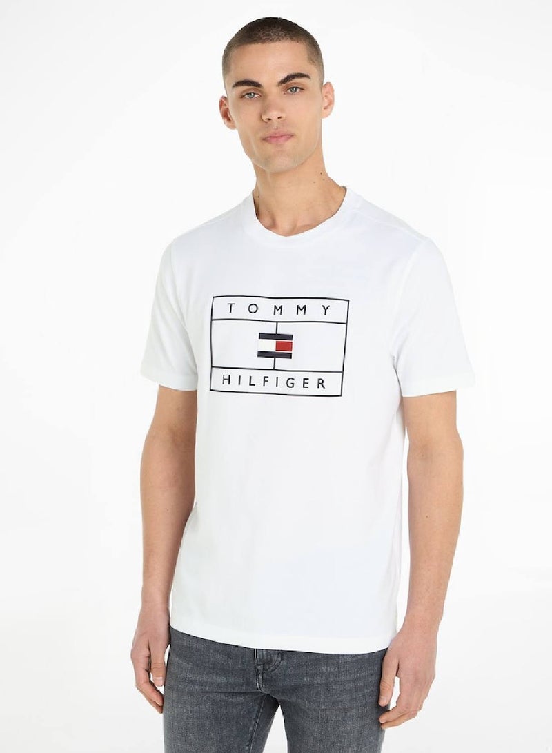 Men's Big Graphic Short Sleeve T-Shirt - Cotton, White