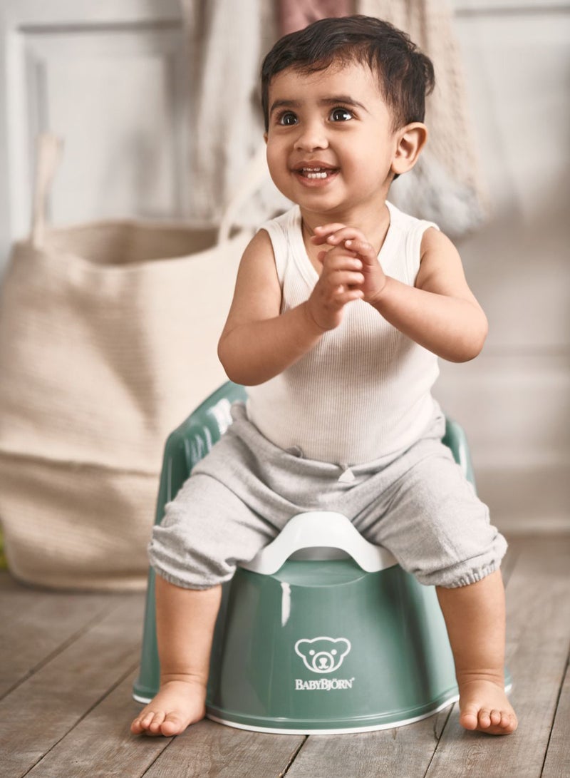 Baby Potty Chair Deep Green And White