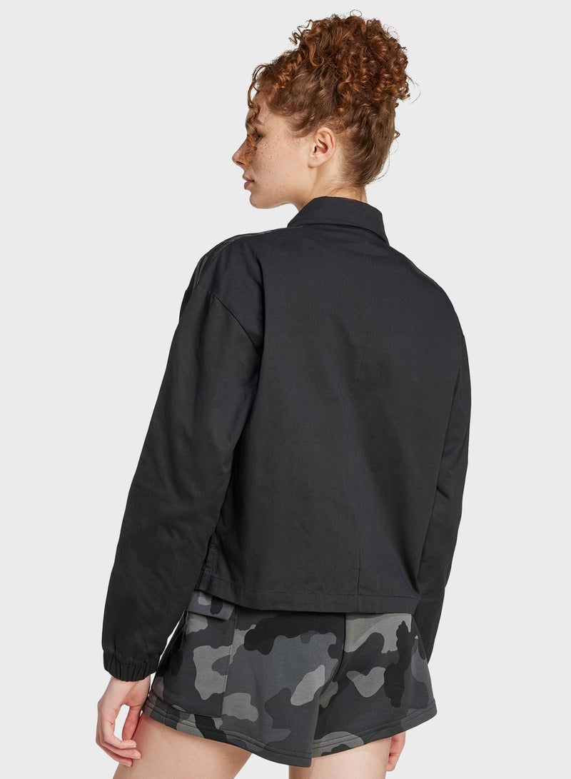 Camo Printed 3 Stripe Jacket