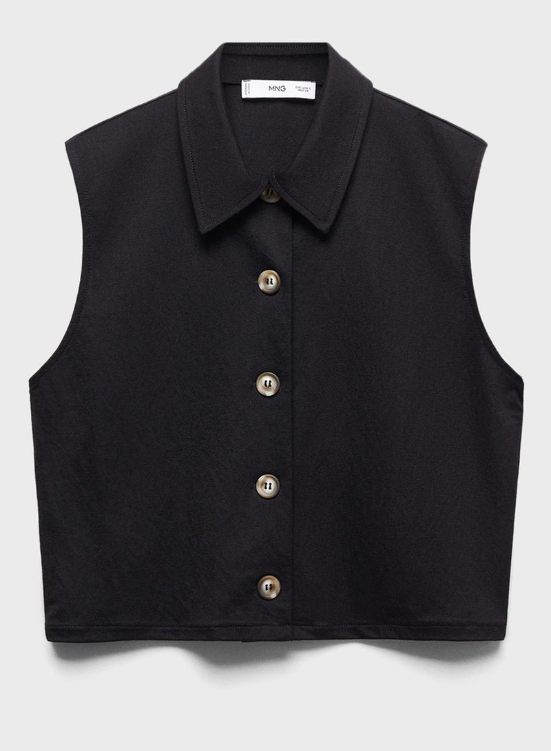 Button Detailed Waistcoat