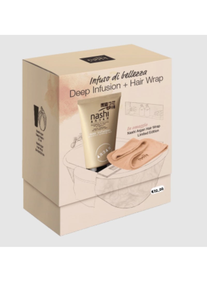 Nashi Argan Kit Deep Infusion Mask 150ml & Hair Wrap