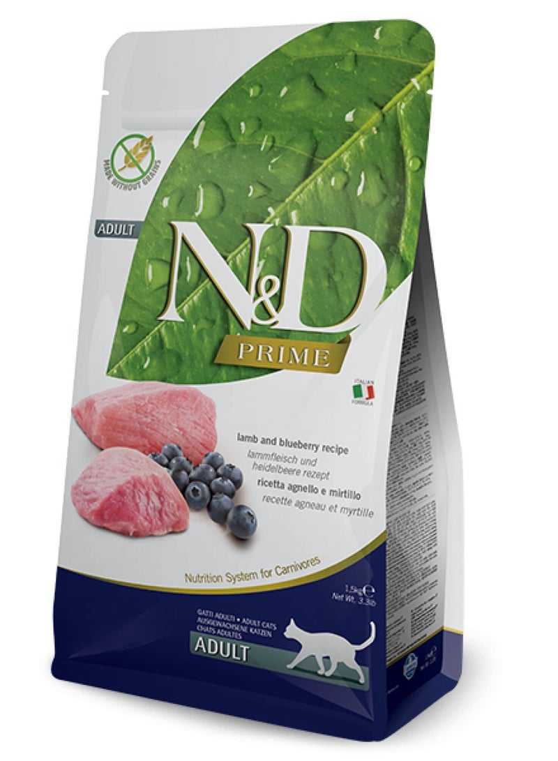 FARMINA N&D ADULT CAT LAMB AND BLUEBERRY 1.5KG