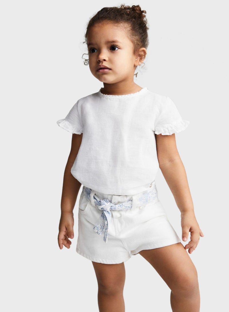 Kids Paperbag Denim Shorts