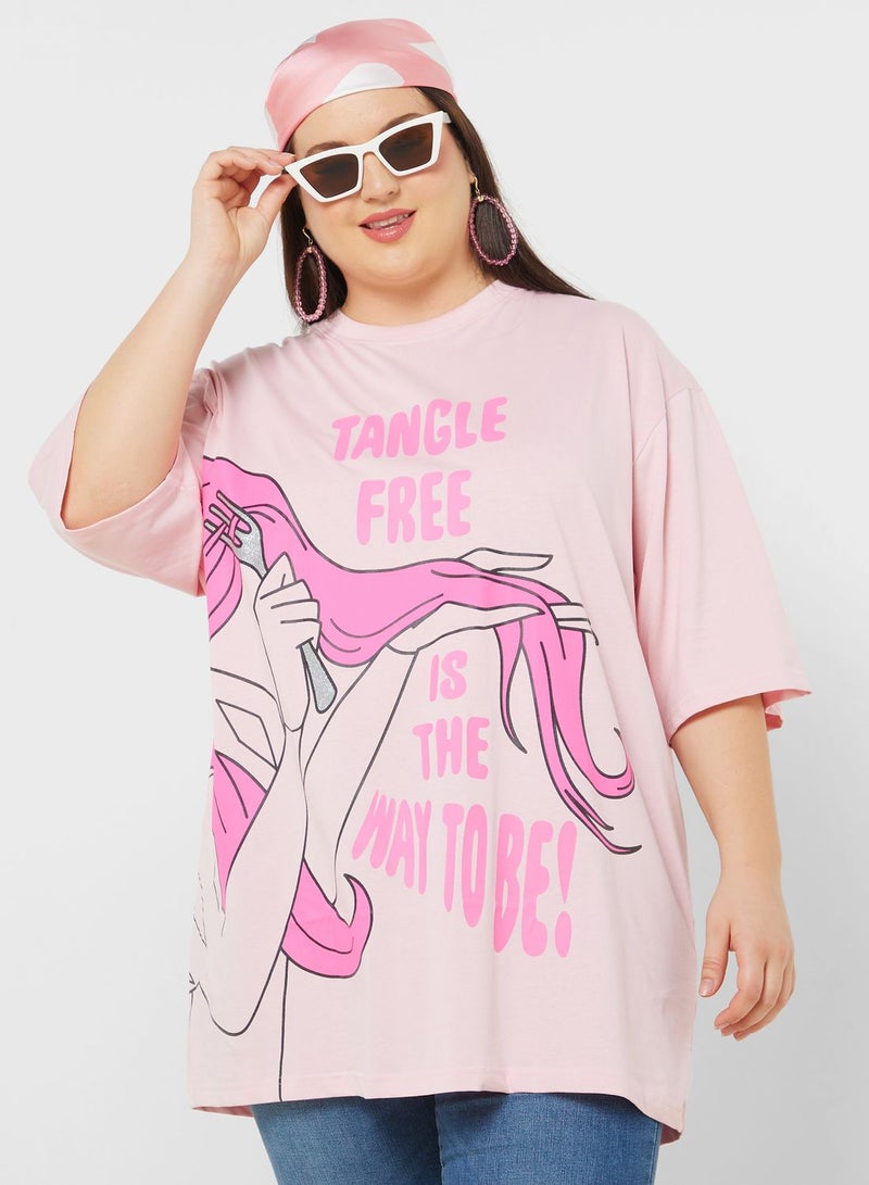 Princess Plus Size Oversize Graphic T-Shirt