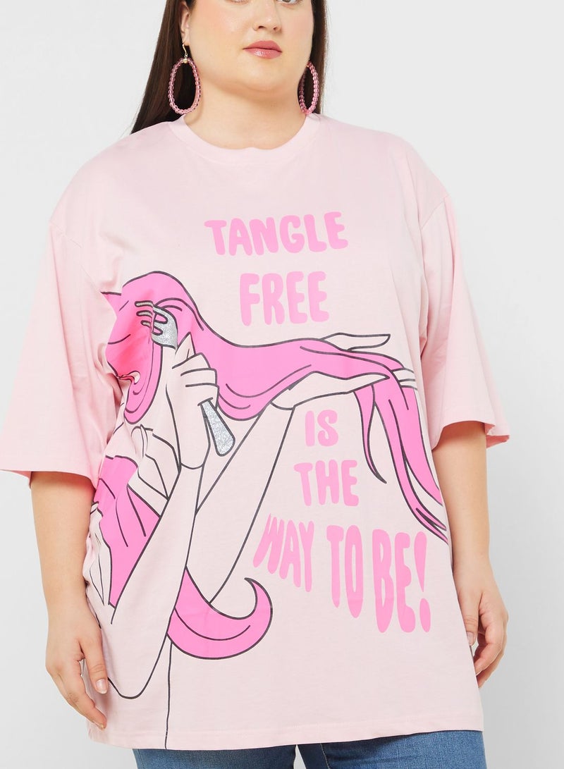 Princess Plus Size Oversize Graphic T-Shirt