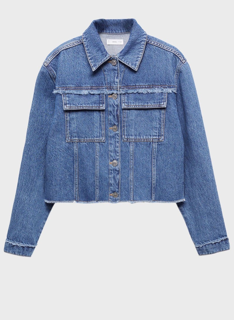 Kids Pocketed Denim Jacket