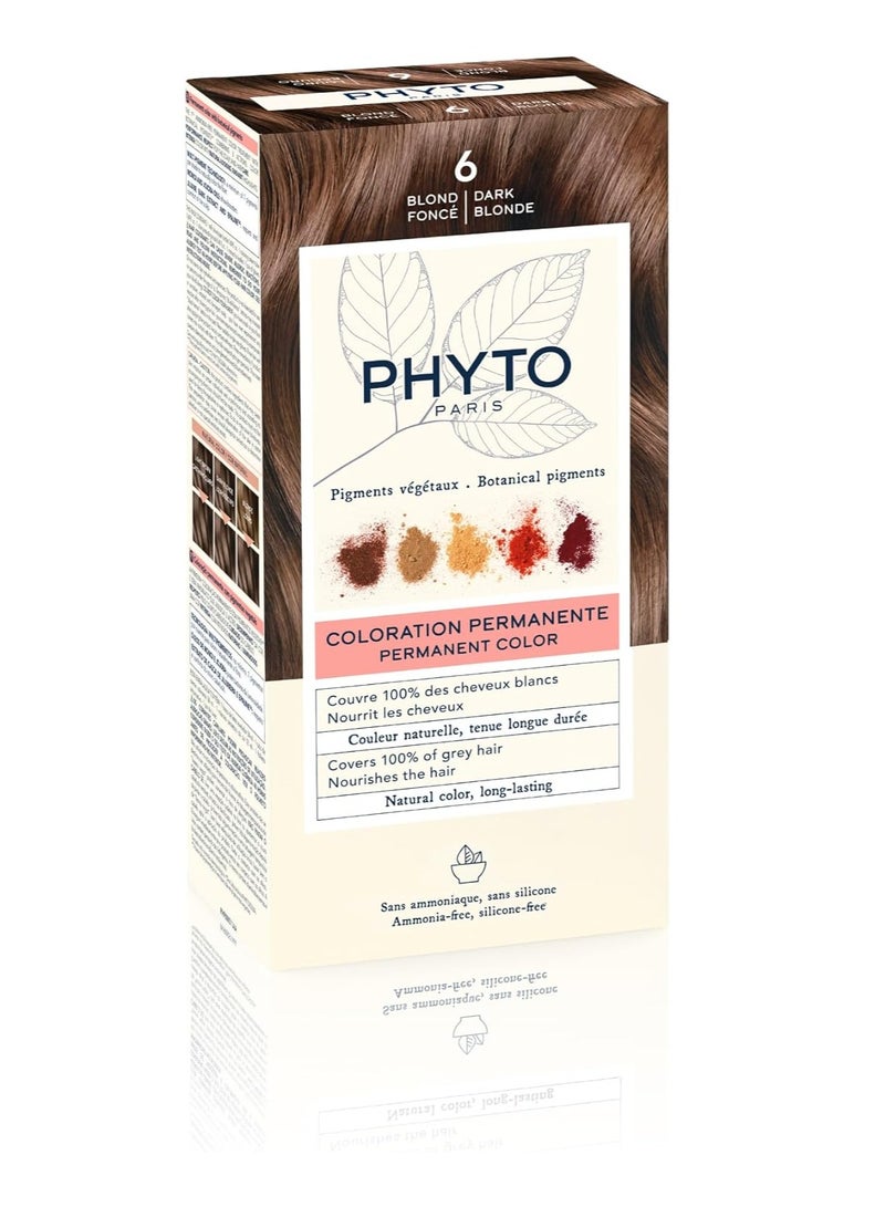 Phytocolor Permanent Hair Color 6 Dark Blonde