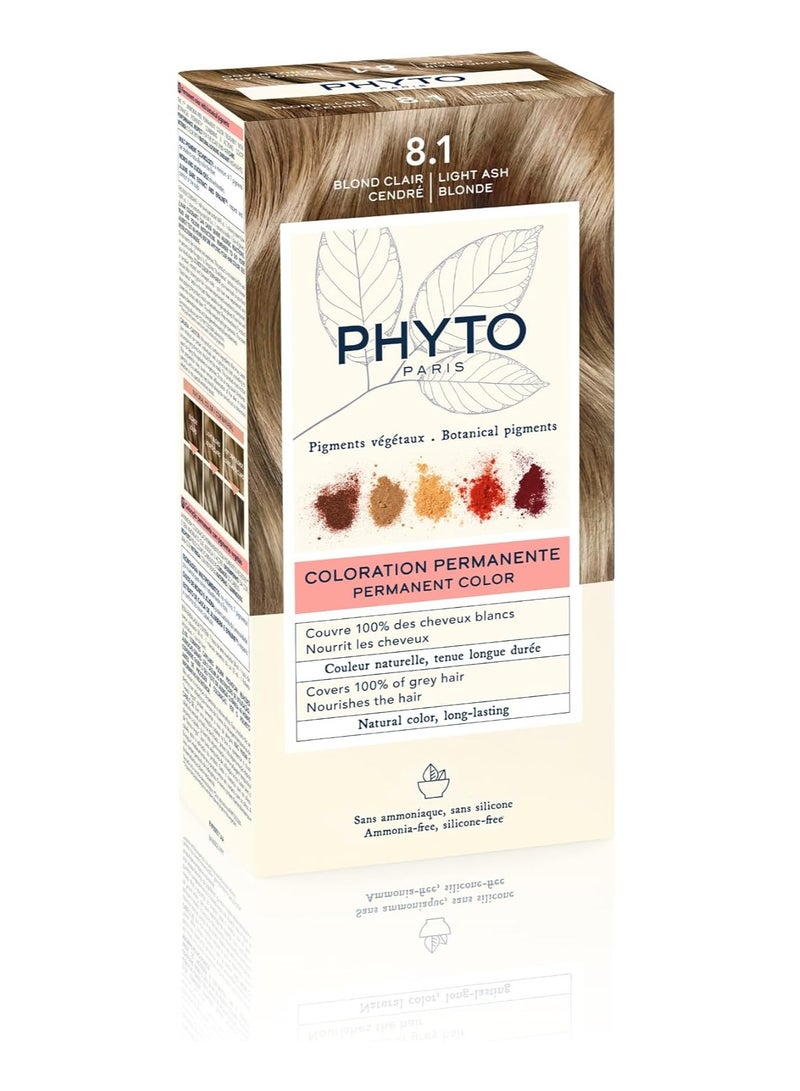 Phyto Phytocolor Permanent Hair Color 8.1 Light Ash Blonde