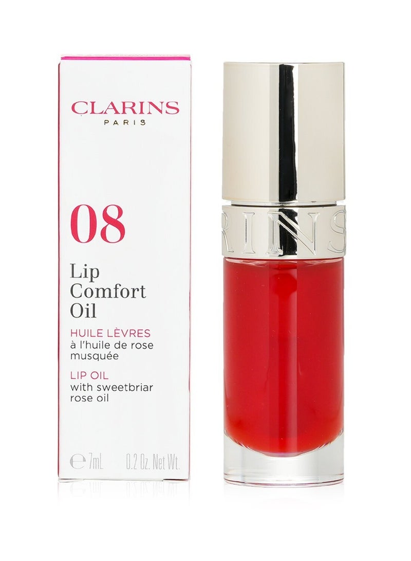 CLARINS Lip Comfort Oil-08 Strawberry, 7ml