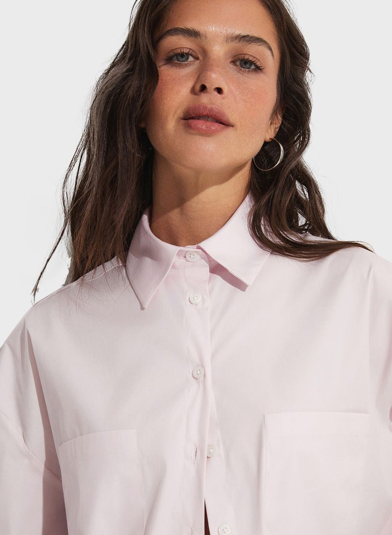 Pocket Detail Button Down Shirt