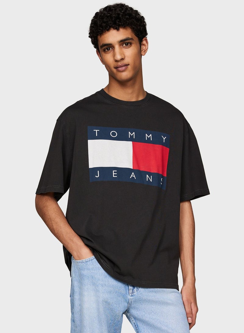 Big Flag Crew Neck T-Shirt